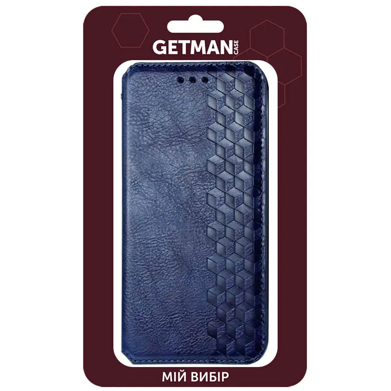 Шкіряний чохол-книжка GETMAN Cubic для Xiaomi Redmi Note 9s / Note 9 Pro / Note 9 Pro Max Синій — фото 8