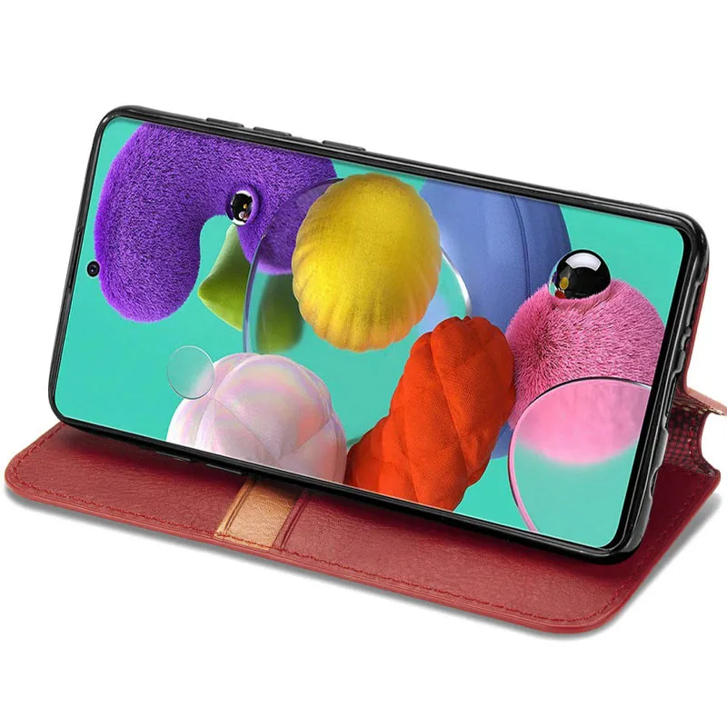 Шкіряний чохол-книжка GETMAN Cubic для Xiaomi Redmi 9C Червоний — фото 5