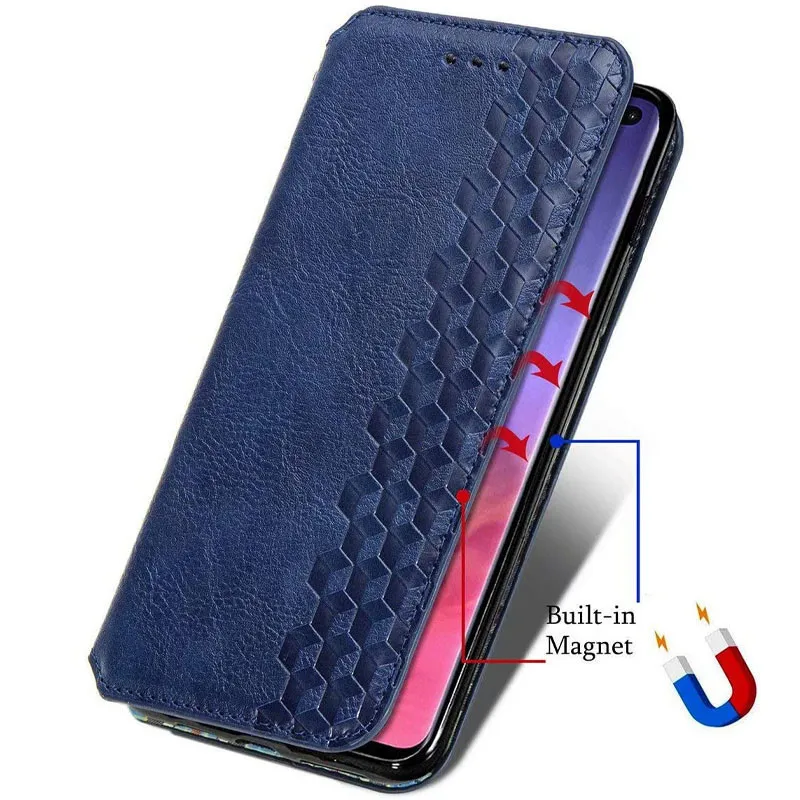 Шкіряний чохол-книжка GETMAN Cubic для Xiaomi Redmi Note 10 / Note 10s Синій — фото 5