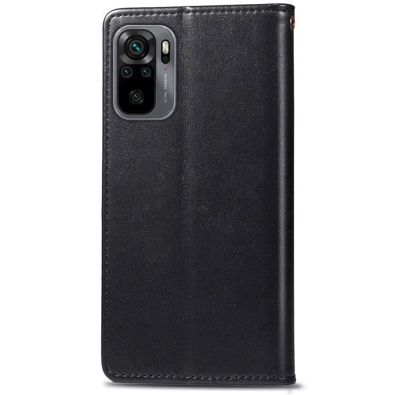 Шкіряний чохол-книжка GETMAN Gallant для Xiaomi Redmi Note 10 / Note 10s Чорний — фото 2