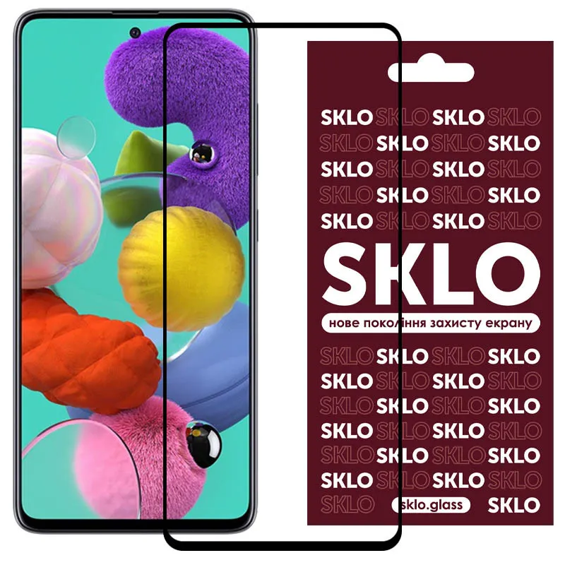 Захисне скло SKLO 3D для Samsung Galaxy A52 4G / A52 5G / A52s Чорний