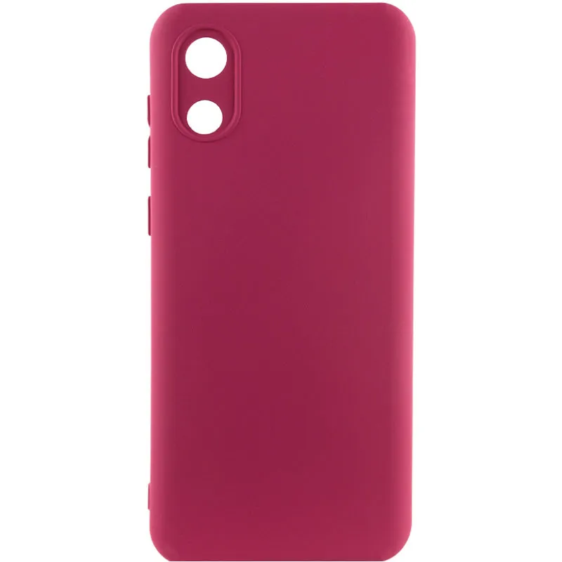 Чохол Silicone Cover Lakshmi Full Camera для Samsung Galaxy A03 Core Бордовий / Marsala