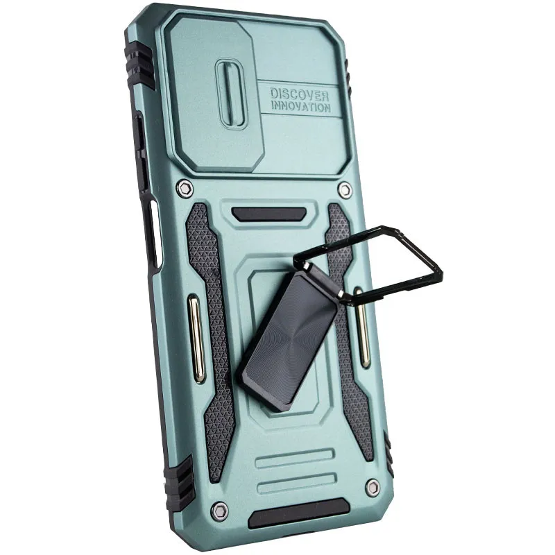 Ударостійкий чохол Camshield Army Ring для Xiaomi Redmi Note 11 / Note 11S / Note 12S Зелений / Light Green — фото 3