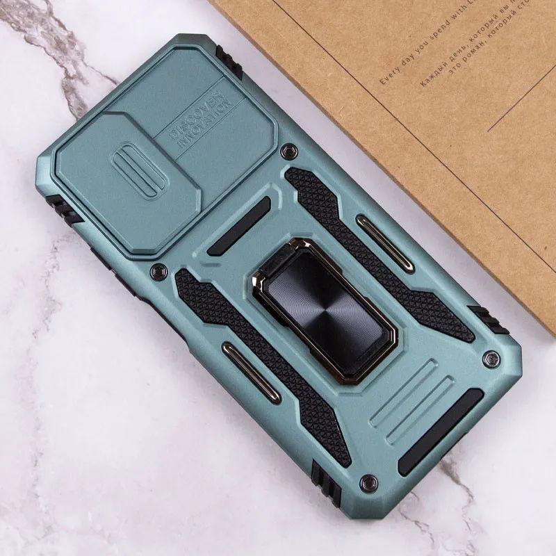 Ударостійкий чохол Camshield Army Ring для Xiaomi Redmi Note 11 / Note 11S / Note 12S Зелений / Light Green — фото 6