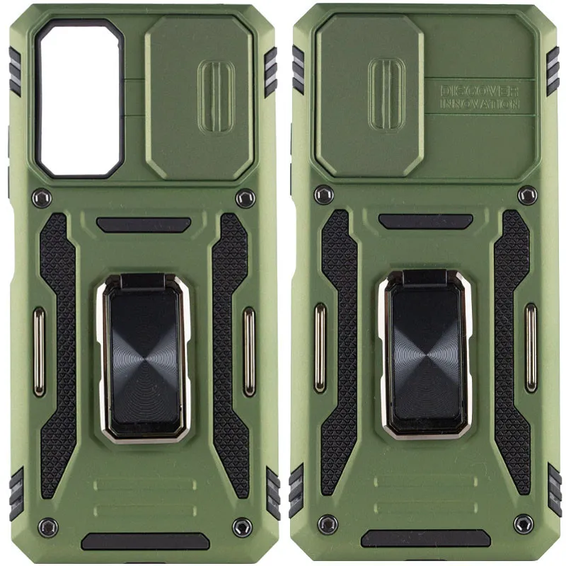 Ударостійкий чохол Camshield Army Ring для Xiaomi Redmi Note 11 / Note 11S / Note 12S Оливковий / Army Green