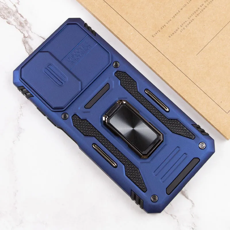Ударостійкий чохол Camshield Army Ring для Xiaomi Redmi Note 11 / Note 11S / Note 12S Синій / Navy — фото 6