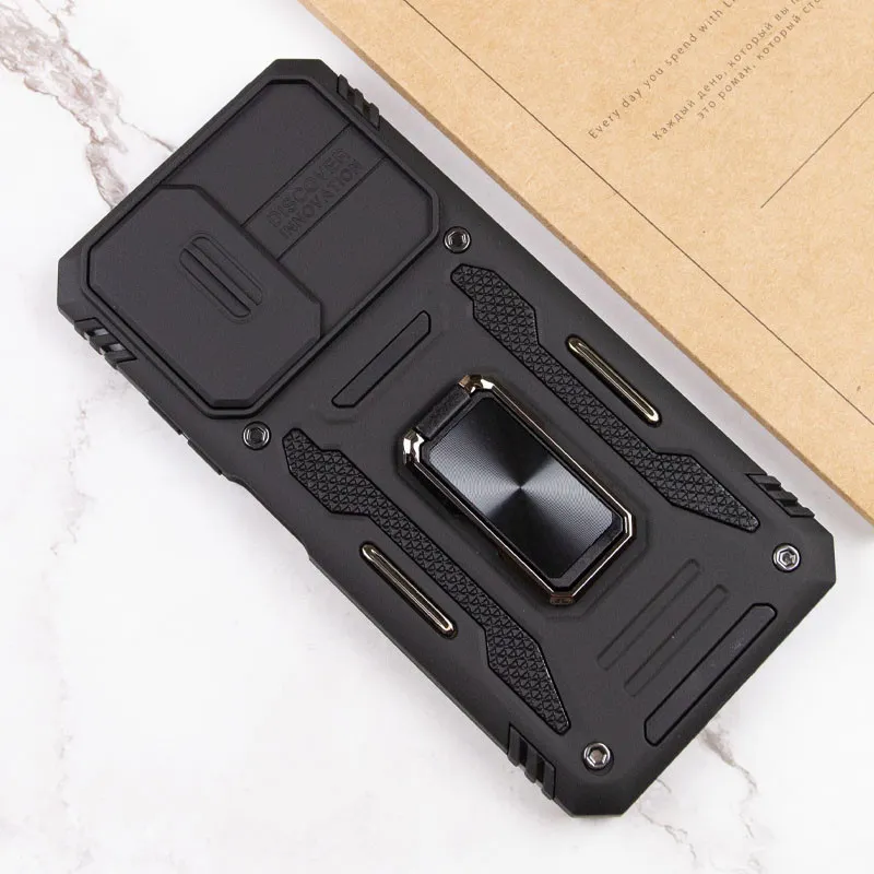Ударостійкий чохол Camshield Army Ring для Xiaomi Redmi Note 11 / Note 11S / Note 12S Чорний / Black — фото 6
