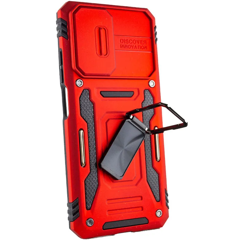 Ударостійкий чохол Camshield Army Ring для Xiaomi Redmi Note 11 / Note 11S / Note 12S Червоний / Red — фото 3