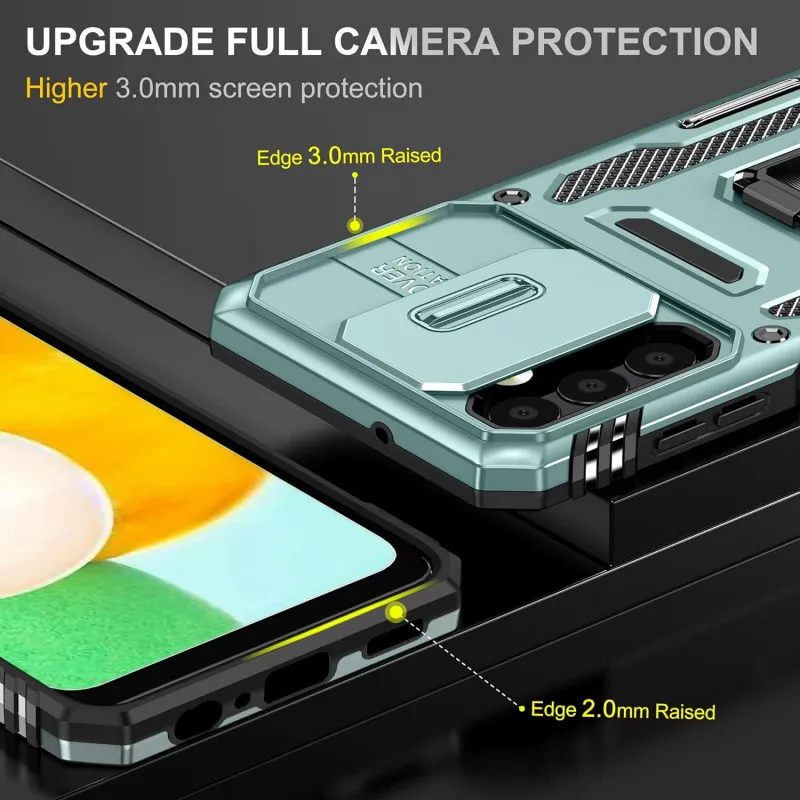 Ударостійкий чохол Camshield Army Ring для Samsung Galaxy A23 4G Зелений / Light Green — фото 5
