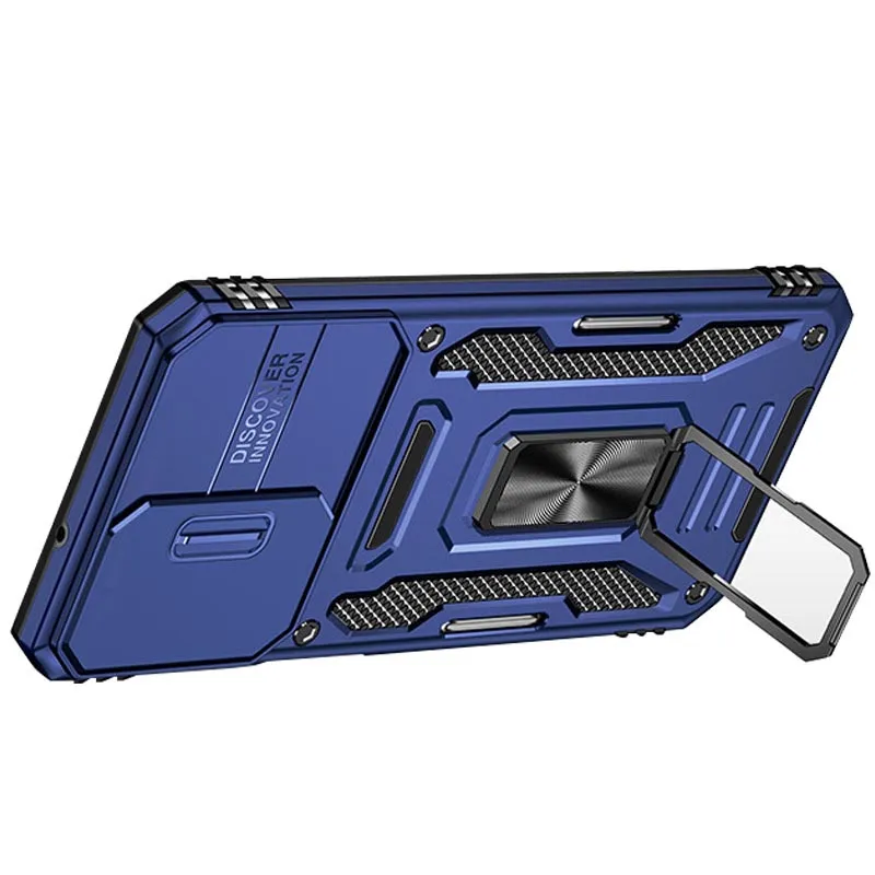 Ударостійкий чохол Camshield Army Ring для Samsung Galaxy A23 4G Синій / Navy — фото 4