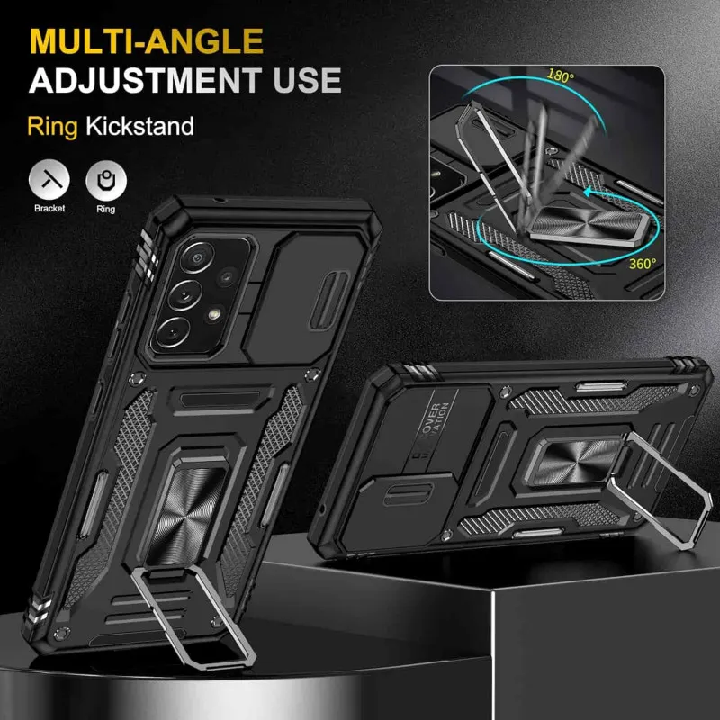 Ударостійкий чохол Camshield Army Ring для Samsung Galaxy A33 5G Чорний / Black — фото 2