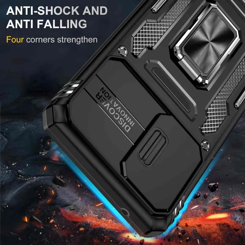 Ударостійкий чохол Camshield Army Ring для Samsung Galaxy A33 5G Чорний / Black — фото 7