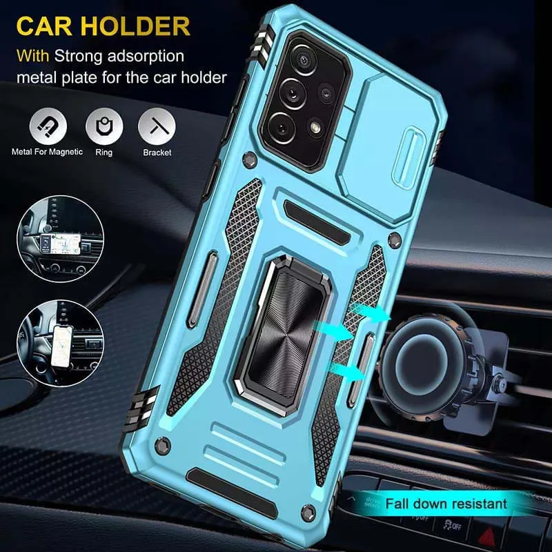Ударостійкий чохол Camshield Army Ring для Samsung Galaxy A33 5G Блакитний / Light Blue — фото 2