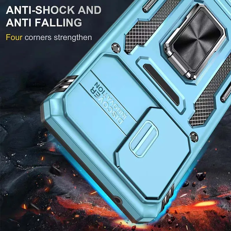 Ударостійкий чохол Camshield Army Ring для Samsung Galaxy A33 5G Блакитний / Light Blue — фото 7