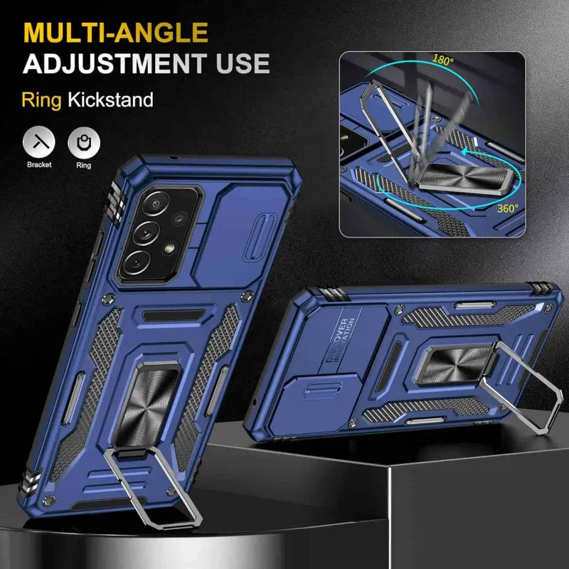 Ударостійкий чохол Camshield Army Ring для Samsung Galaxy A53 5G Синій / Navy — фото 3