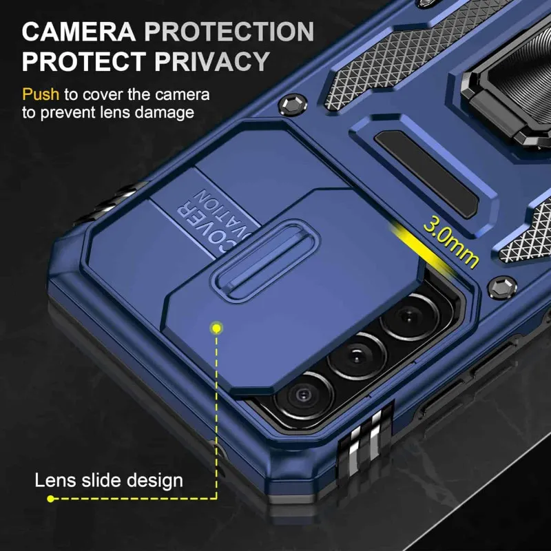 Ударостійкий чохол Camshield Army Ring для Samsung Galaxy A53 5G Синій / Navy — фото 5
