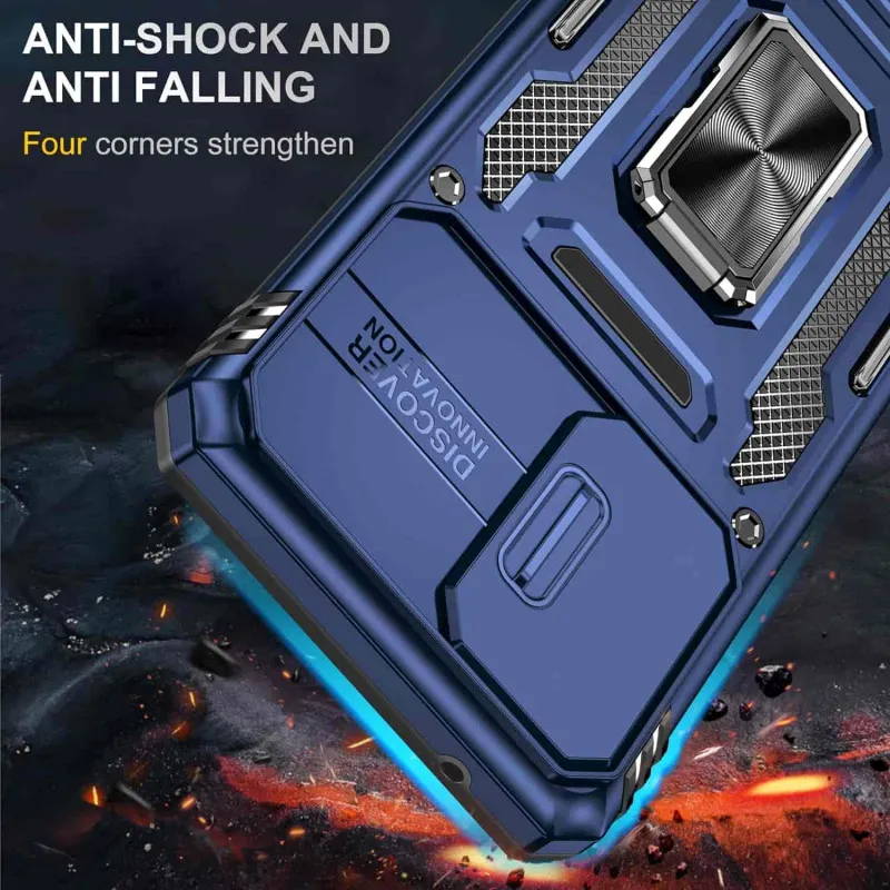 Ударостійкий чохол Camshield Army Ring для Samsung Galaxy A53 5G Синій / Navy — фото 7