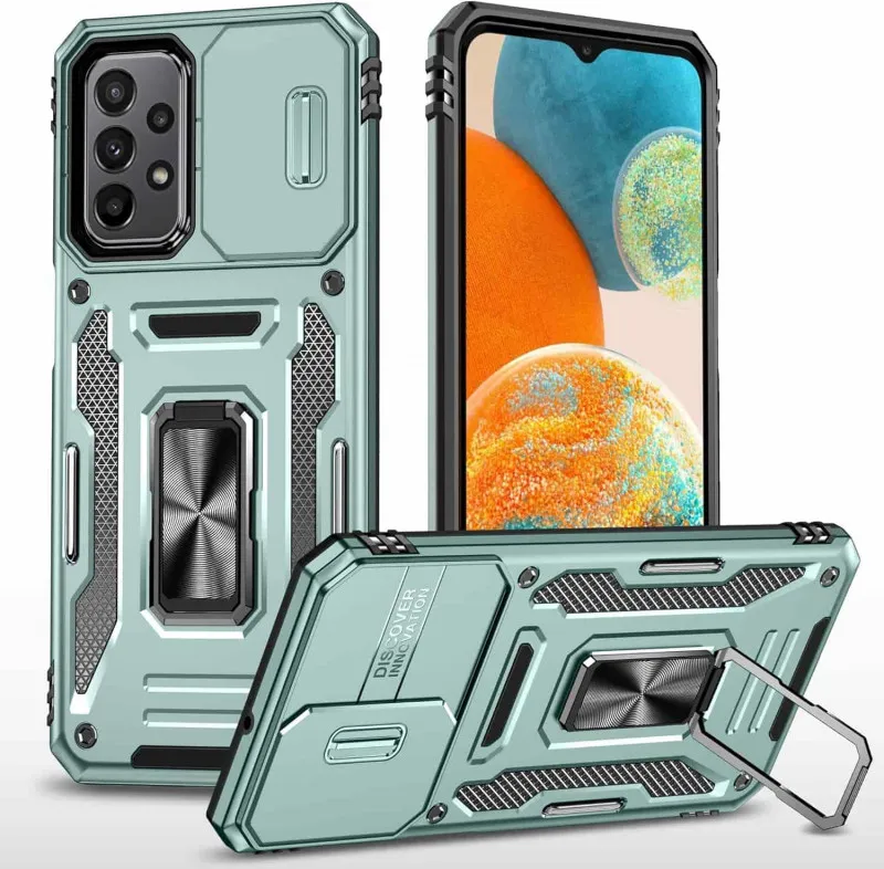 Ударостійкий чохол Camshield Army Ring для Samsung Galaxy A13 4G / A04s Зелений / Light Green
