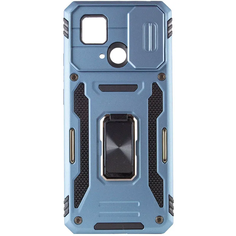 Ударостійкий чохол Camshield Army Ring для Xiaomi Redmi 10C Блакитний / Light Blue — фото 4
