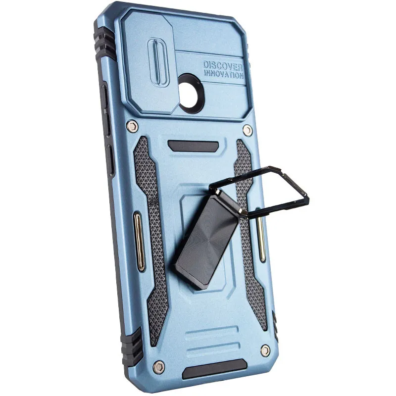 Ударостійкий чохол Camshield Army Ring для Xiaomi Redmi 10C Блакитний / Light Blue — фото 5