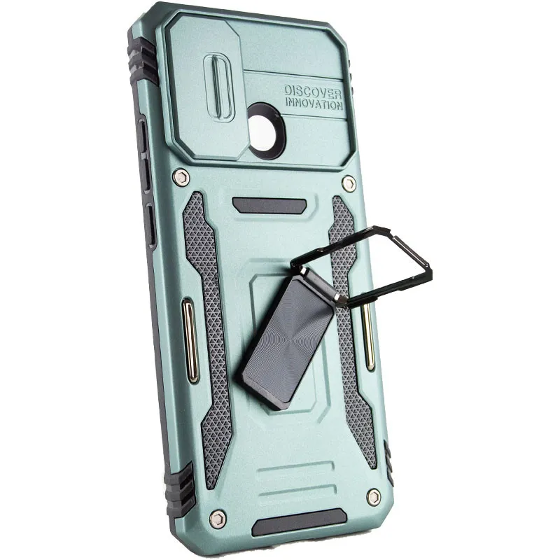 Ударостійкий чохол Camshield Army Ring для Xiaomi Redmi 10C Зелений / Light Green — фото 4