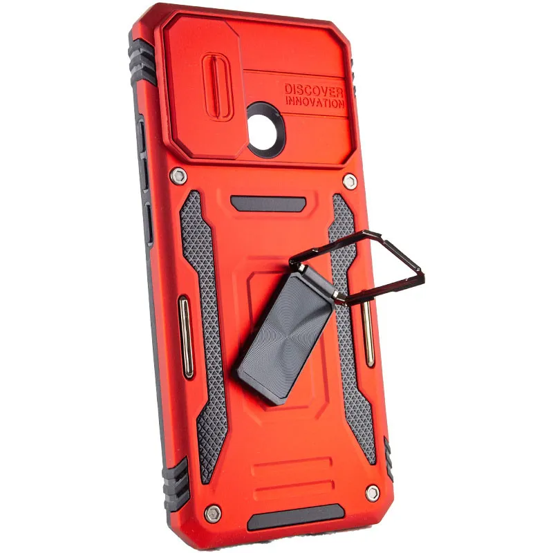 Ударостійкий чохол Camshield Army Ring для Xiaomi Redmi 10C Червоний / Red — фото 3