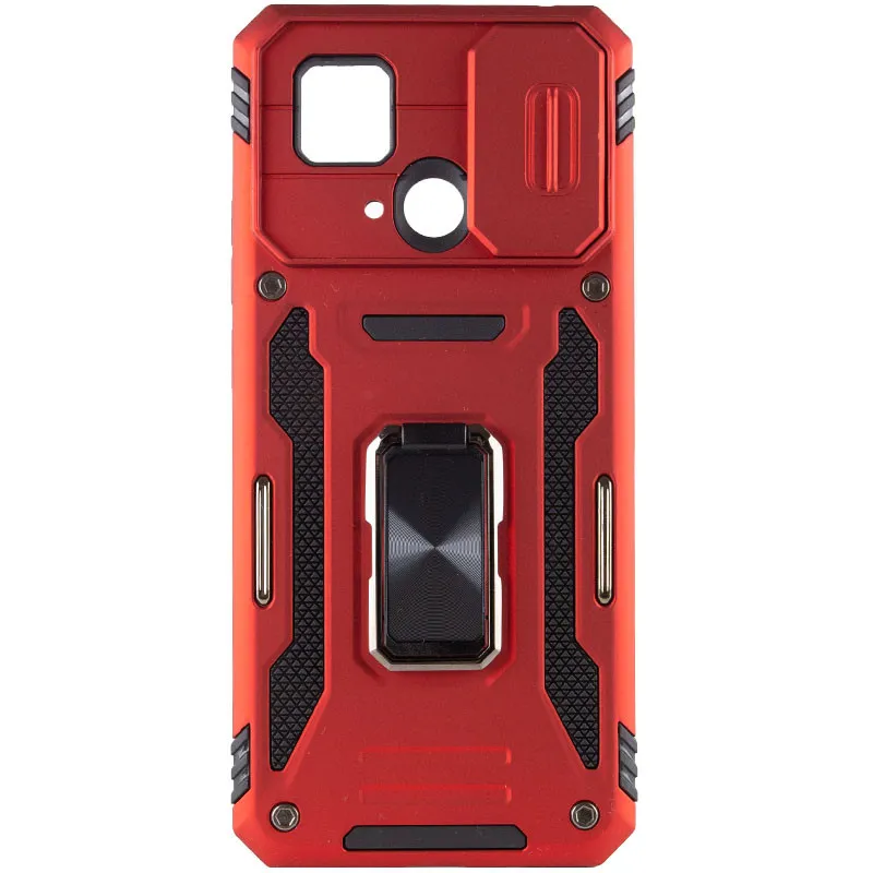 Ударостійкий чохол Camshield Army Ring для Xiaomi Redmi 10C Червоний / Red — фото 4