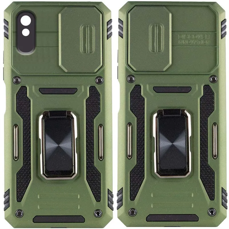 Ударостійкий чохол Camshield Army Ring для Xiaomi Redmi 9A Оливковий / Army Green