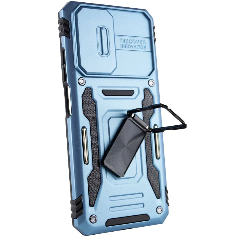 Ударостійкий чохол Camshield Army Ring для Xiaomi Redmi 9A Блакитний / Light Blue — фото 3