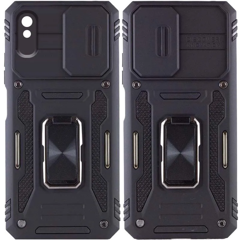 Ударостійкий чохол Camshield Army Ring для Xiaomi Redmi 9A Чорний / Black