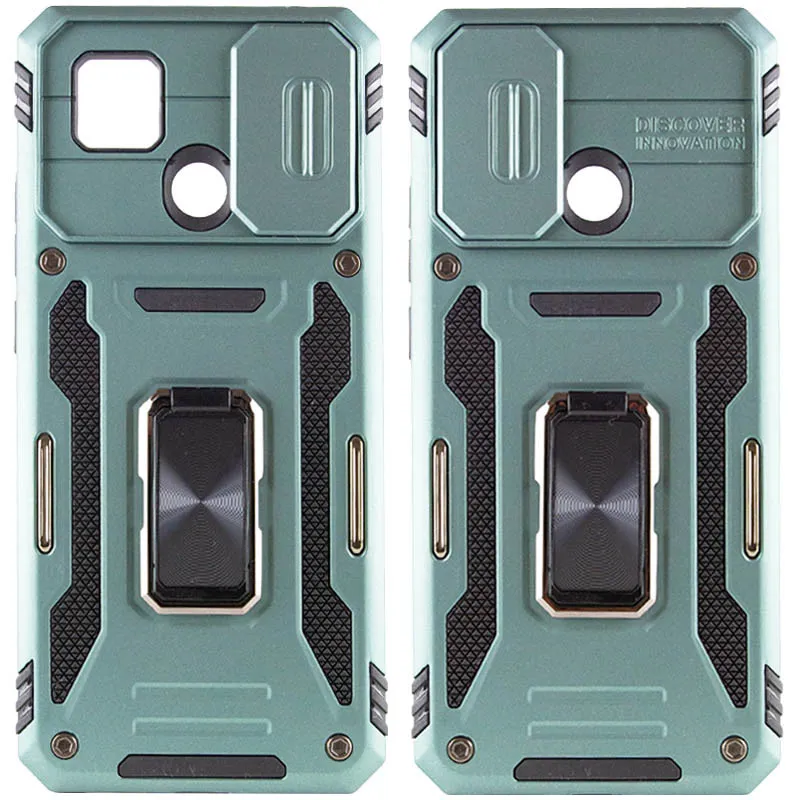 Ударостійкий чохол Camshield Army Ring для Xiaomi Redmi 9C / 10A Зелений / Light Green