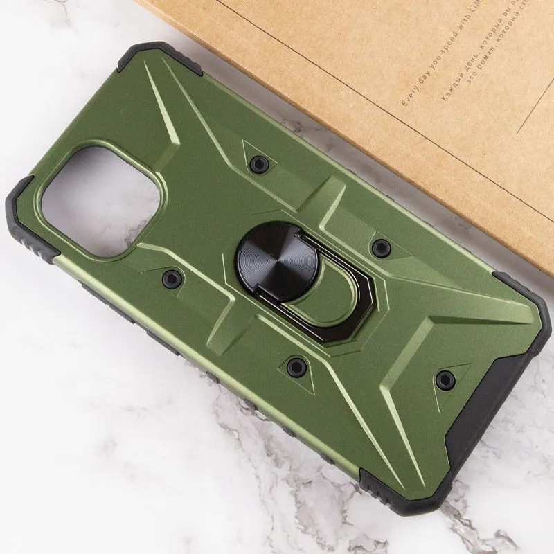 Ударостійкий чохол Pathfinder Ring для Xiaomi Redmi A1 / A2 Зелений / Army Green — фото 4