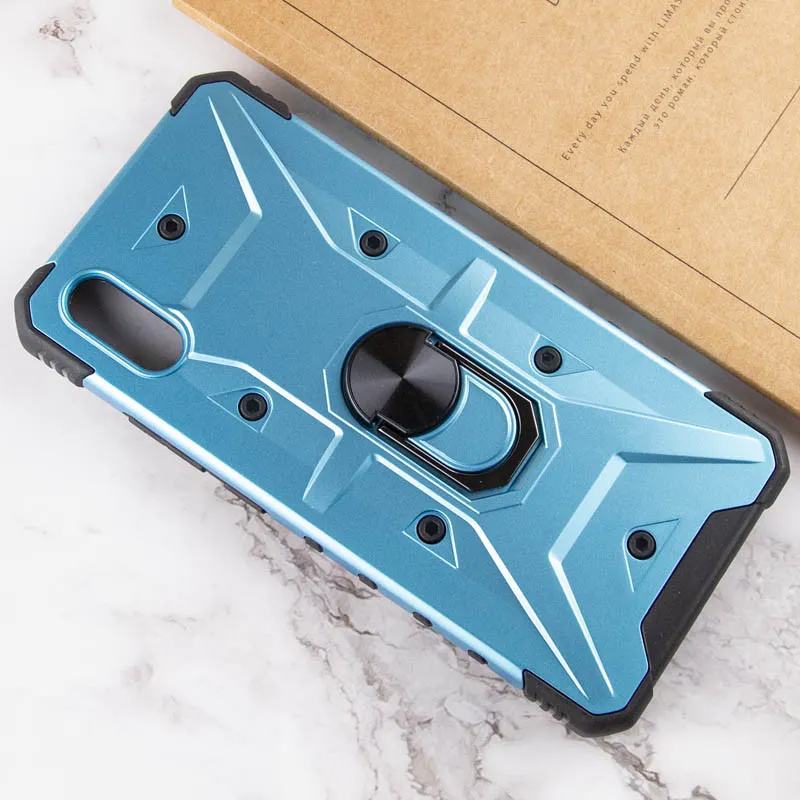 Ударостійкий чохол Pathfinder Ring для Xiaomi Redmi 9A Блакитний / Light Blue — фото 5