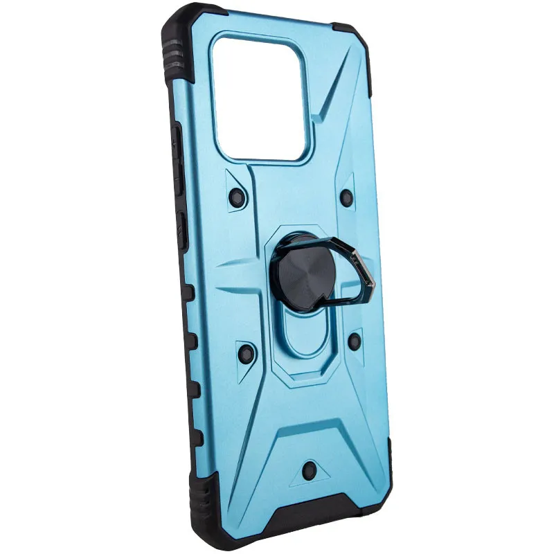 Ударостійкий чохол Pathfinder Ring для Xiaomi Redmi 10C / Poco C40 Блакитний / Light Blue — фото 2