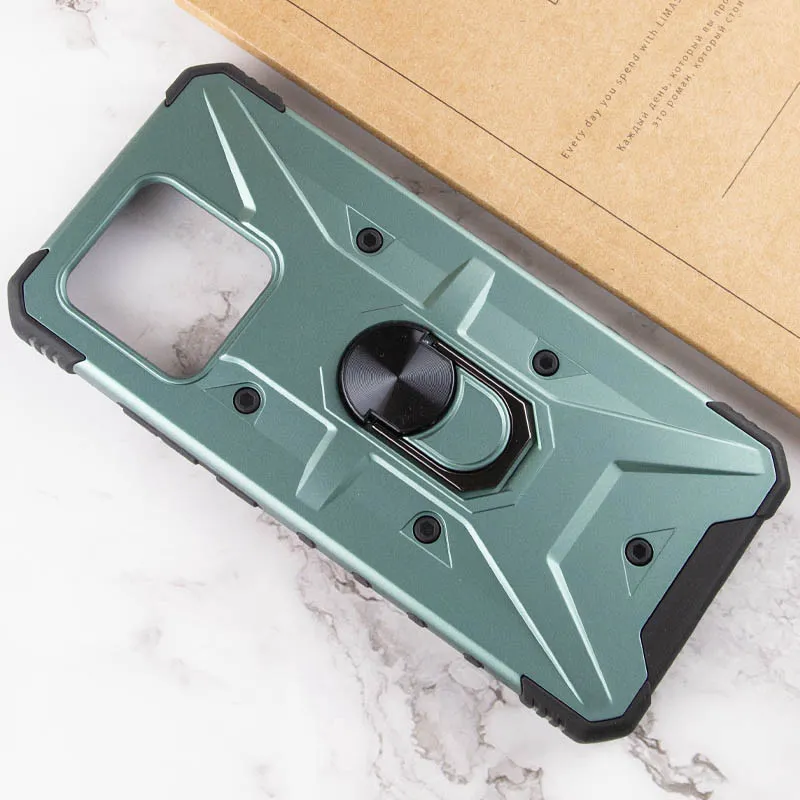 Ударостійкий чохол Pathfinder Ring для Xiaomi Redmi 10C / Poco C40 Зелений / Green — фото 4