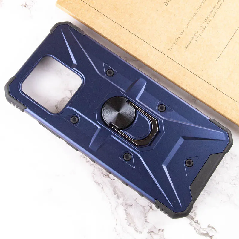 Ударостійкий чохол Pathfinder Ring для Xiaomi Redmi 10C / Poco C40 Синій / Navy — фото 4