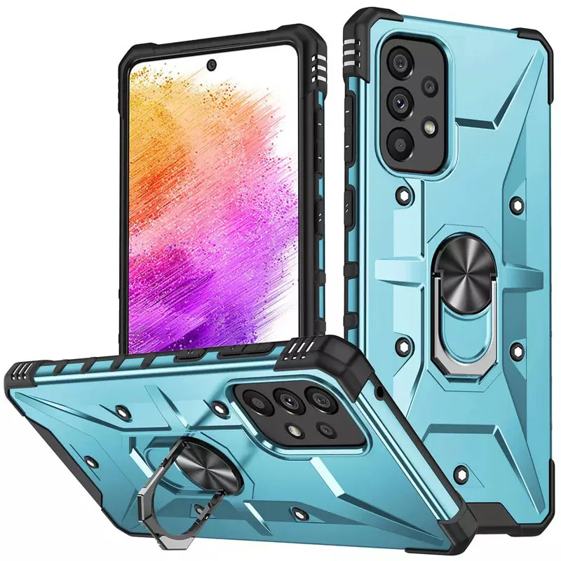 Ударостійкий чохол Pathfinder Ring для Samsung Galaxy A13 4G / A23 4G / M13 4G / M23 5G / A04s Блакитний / Light Blue