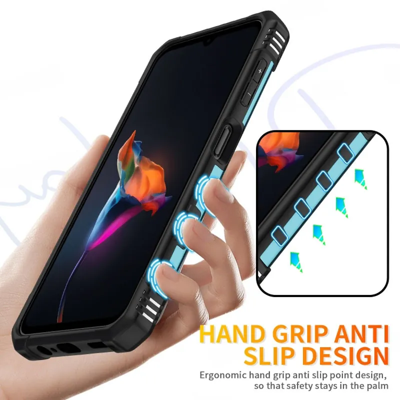 Ударостійкий чохол Pathfinder Ring для Samsung Galaxy A54 5G Блакитний / Light Blue — фото 2