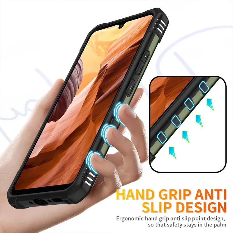 Ударостійкий чохол Pathfinder Ring для Samsung Galaxy A34 5G Зелений / Army Green — фото 7