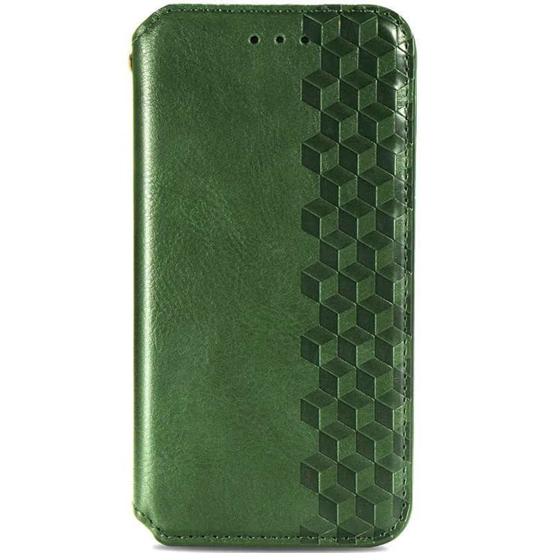 Шкіряний чохол-книжка GETMAN Cubic для Xiaomi Redmi Note 12 4G Зелений