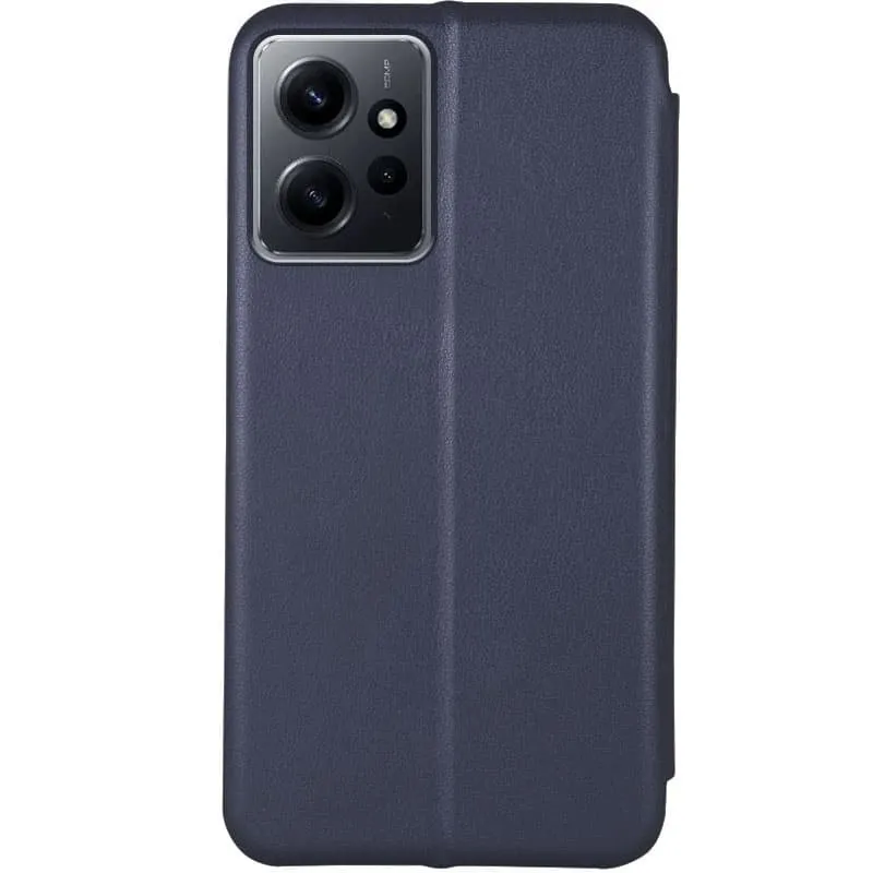 Шкіряний чохол-книжка Classy для Xiaomi Redmi Note 12 4G Темно-синій — фото 2