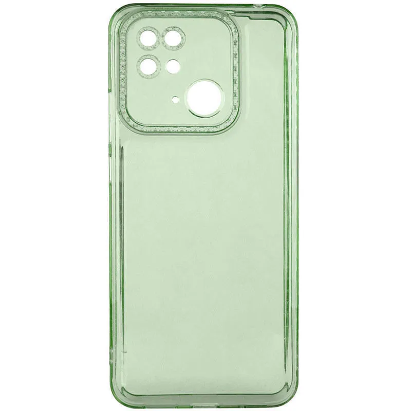 Чохол TPU Starfall Clear для Xiaomi Redmi 10C Зелений — фото 4