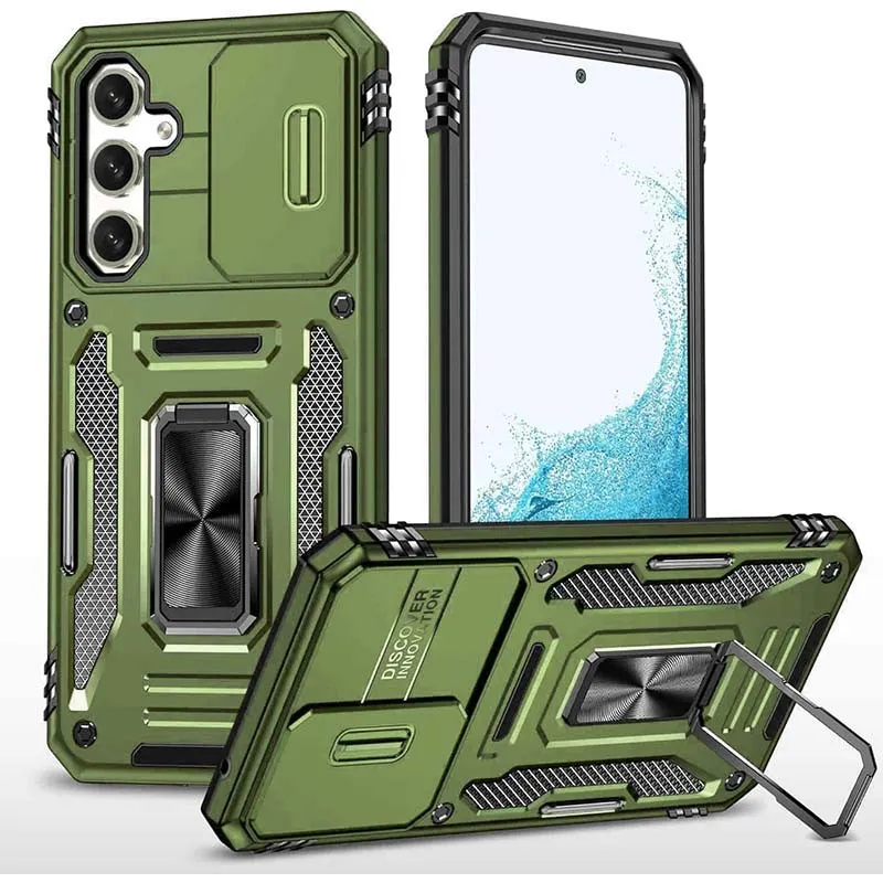 Ударостійкий чохол Camshield Army Ring для Samsung Galaxy A34 5G Оливковий / Army Green