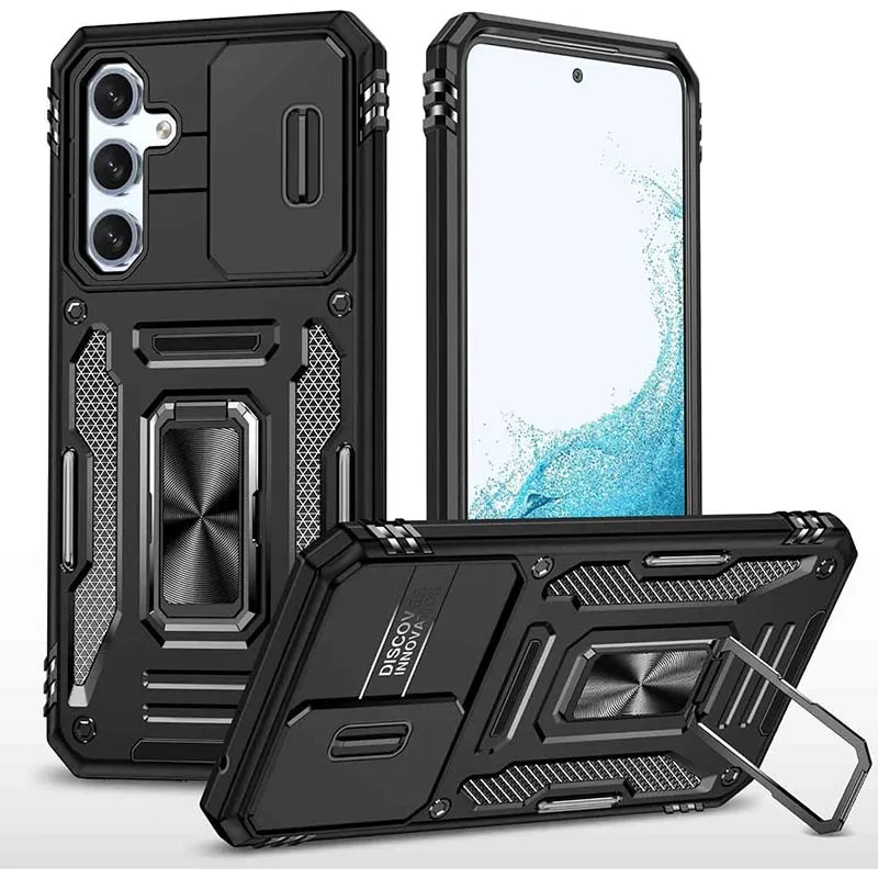 Ударостійкий чохол Camshield Army Ring для Samsung Galaxy A34 5G Чорний / Black