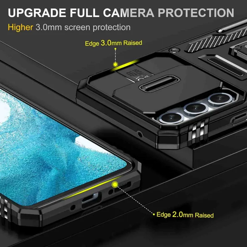 Ударостійкий чохол Camshield Army Ring для Samsung Galaxy A34 5G Чорний / Black — фото 6
