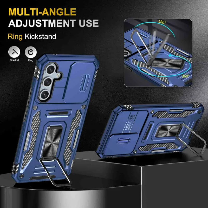 Ударостійкий чохол Camshield Army Ring для Samsung Galaxy A54 5G Синій / Navy — фото 3