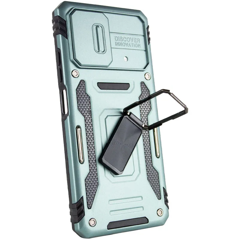 Ударостійкий чохол Camshield Army Ring для Xiaomi Poco X5 5G / Note 12 5G Зелений / Light Green — фото 4