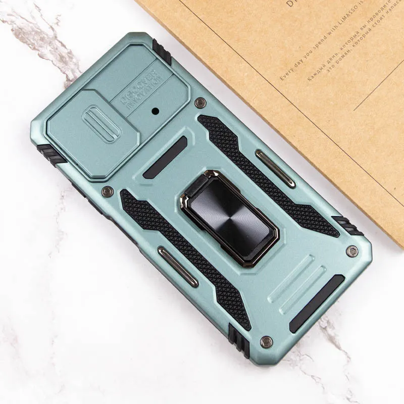 Ударостійкий чохол Camshield Army Ring для Xiaomi Poco X5 5G / Note 12 5G Зелений / Light Green — фото 6