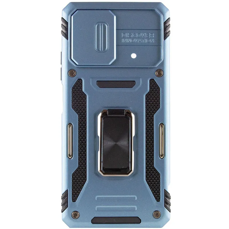 Ударостійкий чохол Camshield Army Ring для Xiaomi Poco X5 Pro 5G / Note 12 Pro 5G Блакитний / Light Blue — фото 2