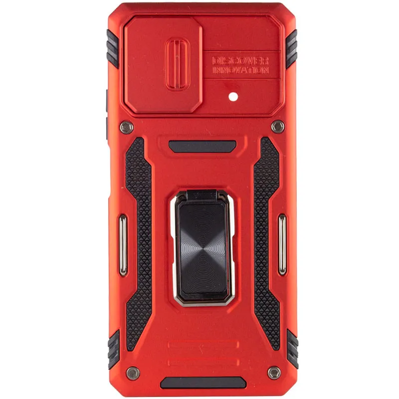 Ударостійкий чохол Camshield Army Ring для Xiaomi Poco X5 Pro 5G / Note 12 Pro 5G Червоний / Red — фото 2